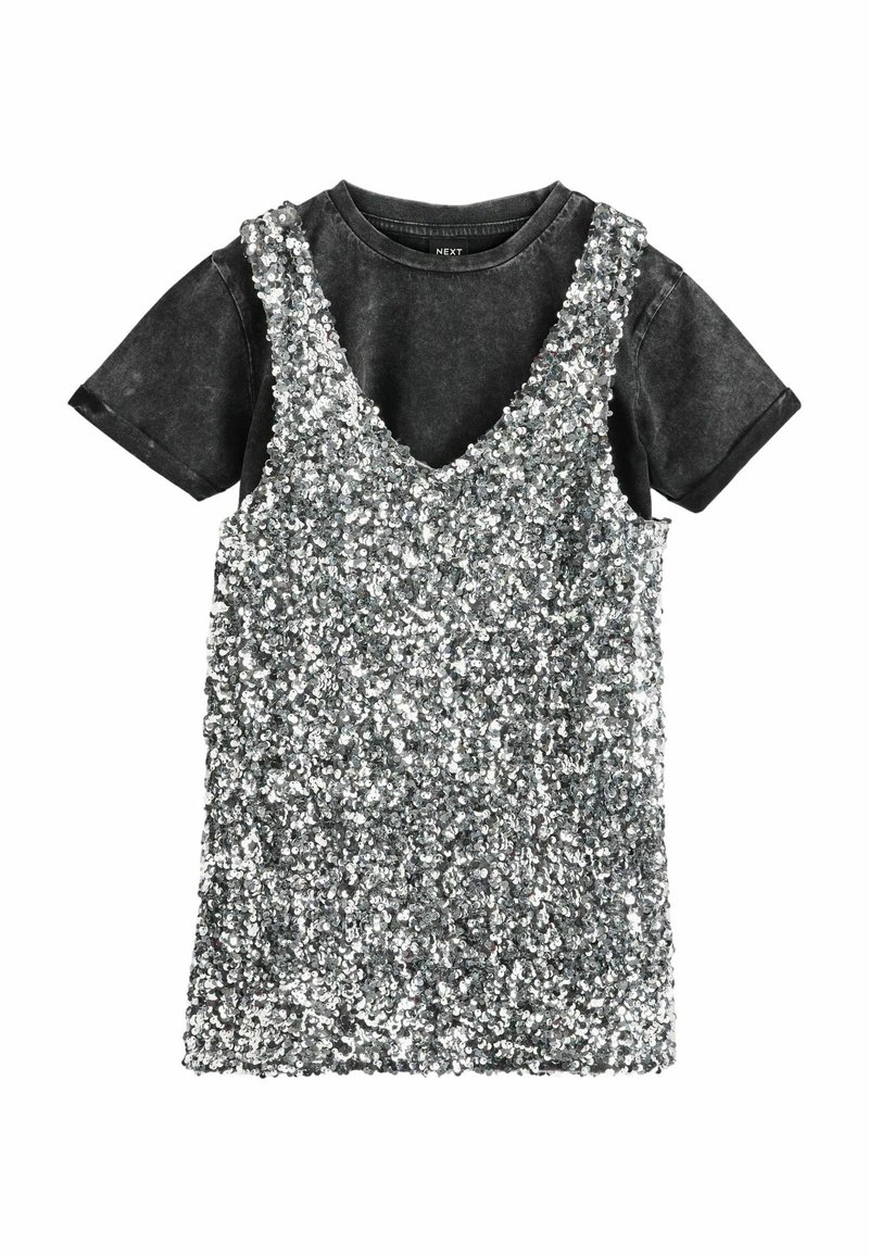 Next SEQUIN SET  - REGULAR FIT - Koktailové šaty/večierkové šaty - silver