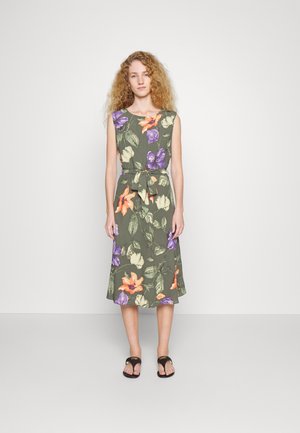 VILODIE SHORT SLEEVE DAY DRESS - Day dress - olive multi