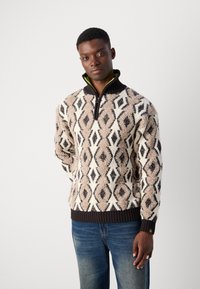 Scotch & Soda ARGYLES DROPPED SHOULDER PULLOVER - Strickpullover - eggnog