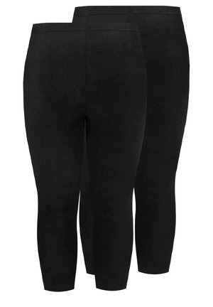Yours Clothing, 2 PACK CROPPED - Leggings - black