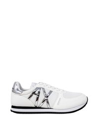 Armani Exchange LACE UP  - Sneaker low - white+silver