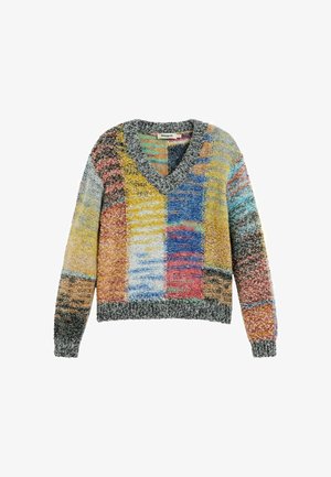 Desigual, CHUNKY KNIT CROPPED SWEATER - Pullover - black
