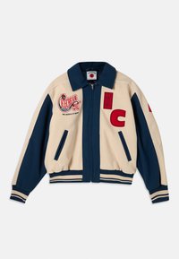 CHECKOUT VARSITY JACKET - Ľahká bunda - ecru/blue