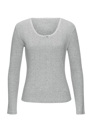 Long sleeved top - grau meliert creme