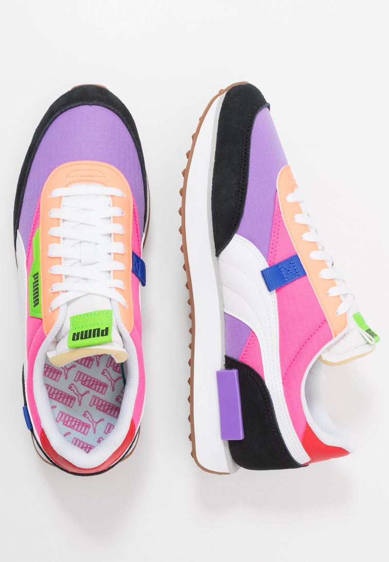 Puma Future Rider Play On Unisex Trainers Luminous Purple Fluo Pink Purple Zalando Co Uk