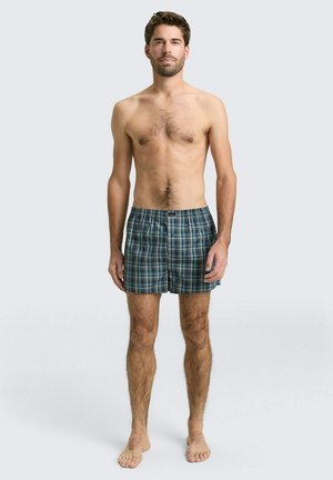 TOM TAILOR, TOM TAILOR UNTERWÄSCHE BOXERSHORTS MIT KAROMUSTER IM 2ER-PACK - Boxer shorts - blue-medium-check