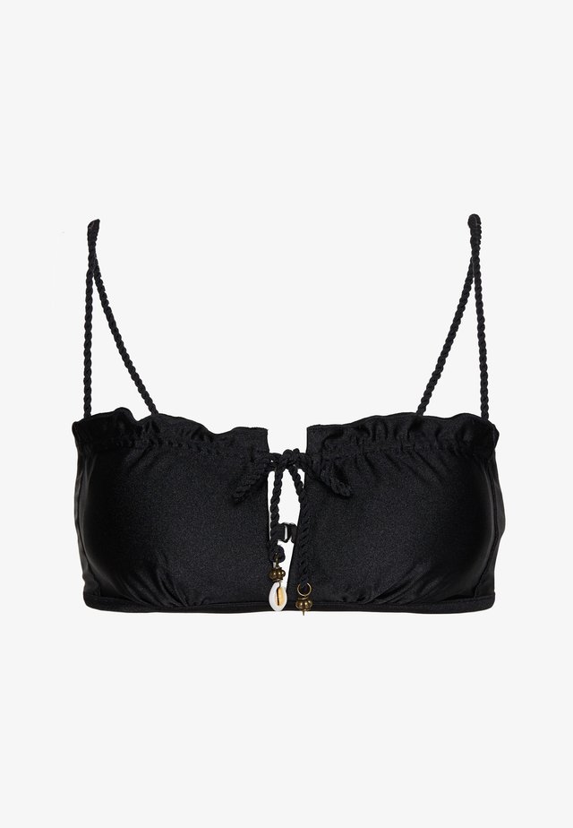ADRIANA BANDEAU - Bikiniöverdel - black