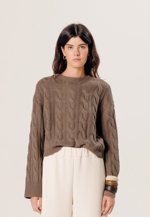 CABLE - Strickpullover - marron havane