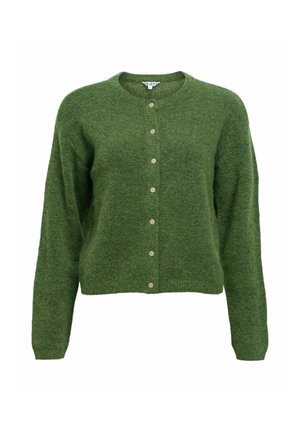 Object, OBJAGATE L/S RE KNIT CARDIGAN NOOS - Cardigan - bronze green