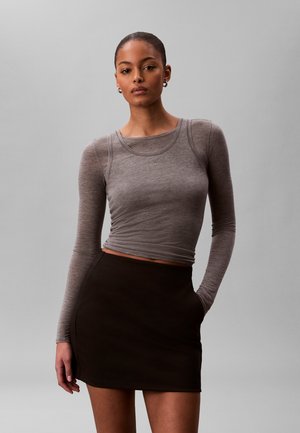 Calvin Klein Jeans INTERLOCK - Minirok - black