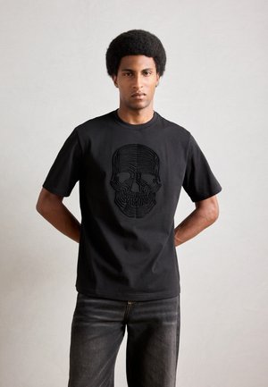 Antony Morato RELAXED FIT WITH SKULL SPONGE PRINT - Print T-shirt - black