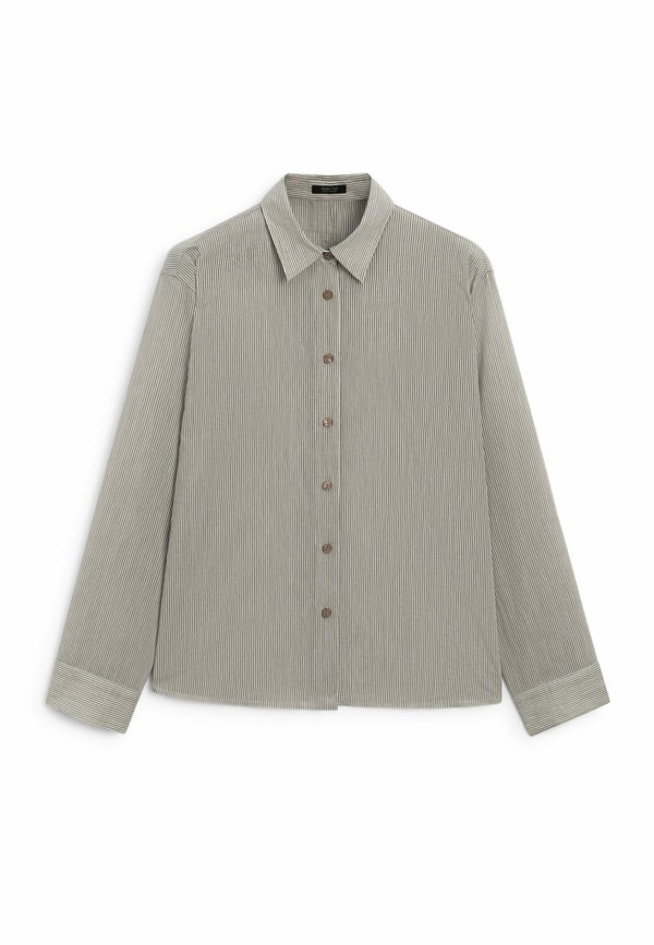 STRIPED CROPPED SHIRT  - Button-down blouse - beige4