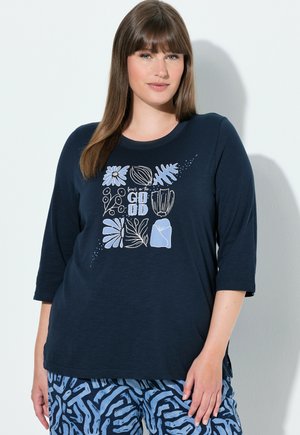 BOTANICAL PRINT TEE - Langarmshirt - marine