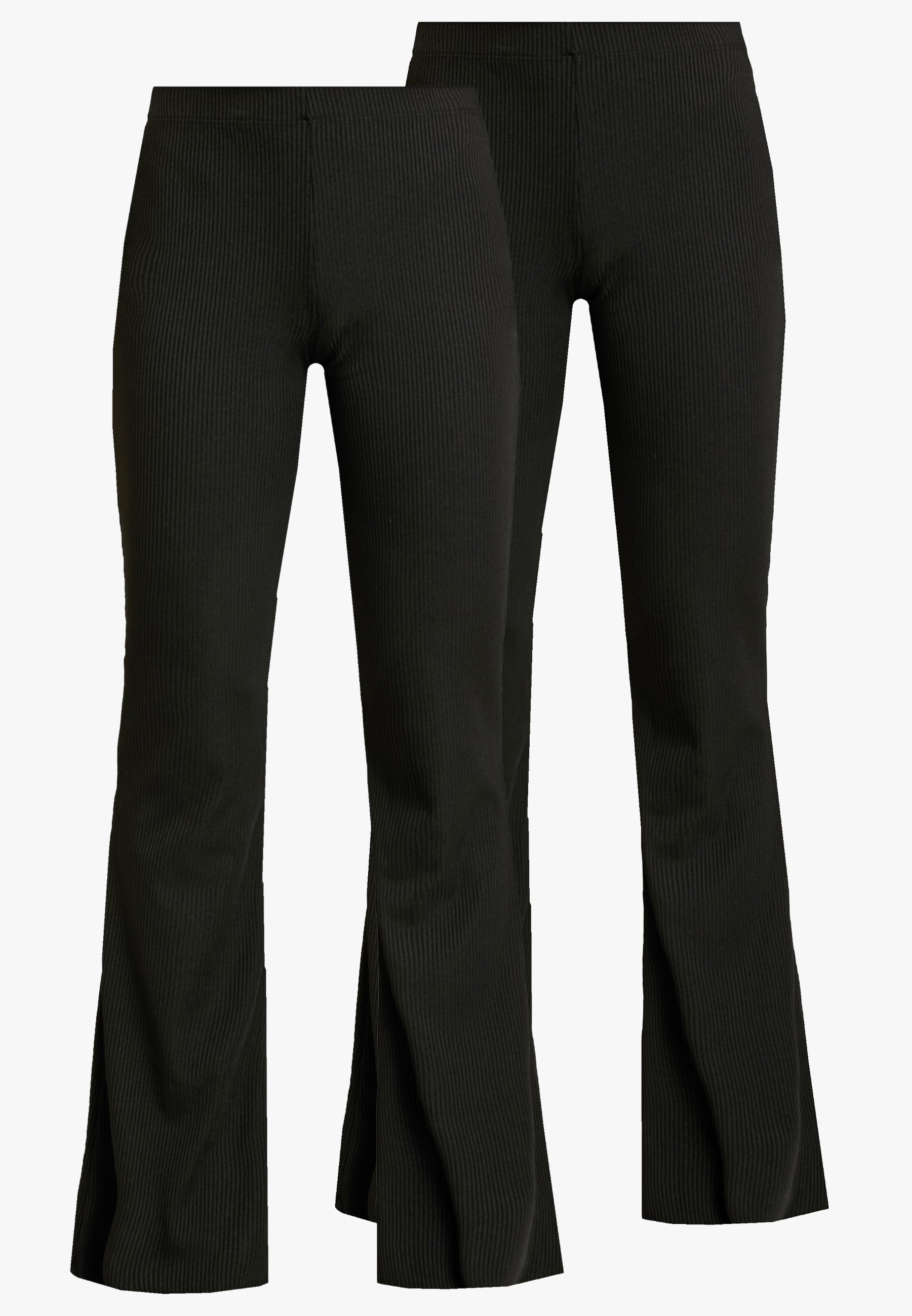 white petite flared trousers