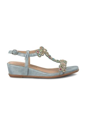 Sandali con zeppa - azul claro