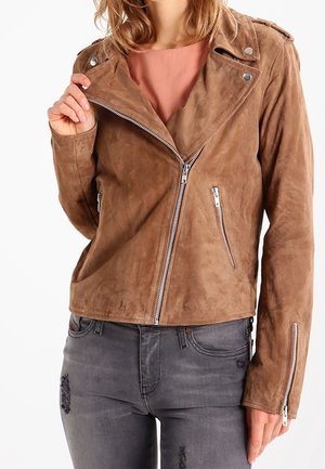 Veste en cuir - dark brown