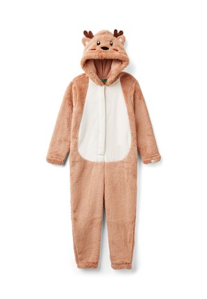 United Colors of Benetton WITH EMBROIDERED ANIMAL EARS HORNS AND FACE - Grenouillère - beige