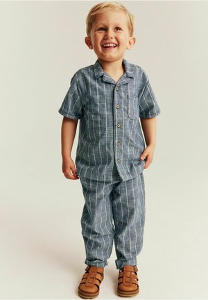Newbie, STRIPED DRAWSTRING TROUSERS - Trousers - blue