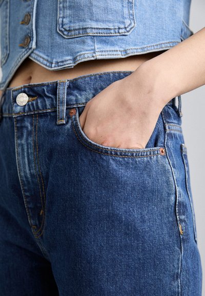 RE/DONE LOOSE LONG - Vaqueros rectos - dark blue denim
