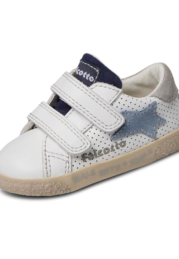 Lauflernschuh – weiß hellblau