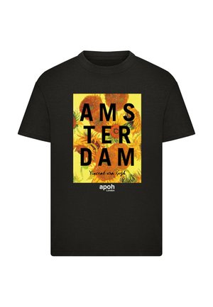 APOH - VAN GOGH FLOWERS  - Print T-shirt - black