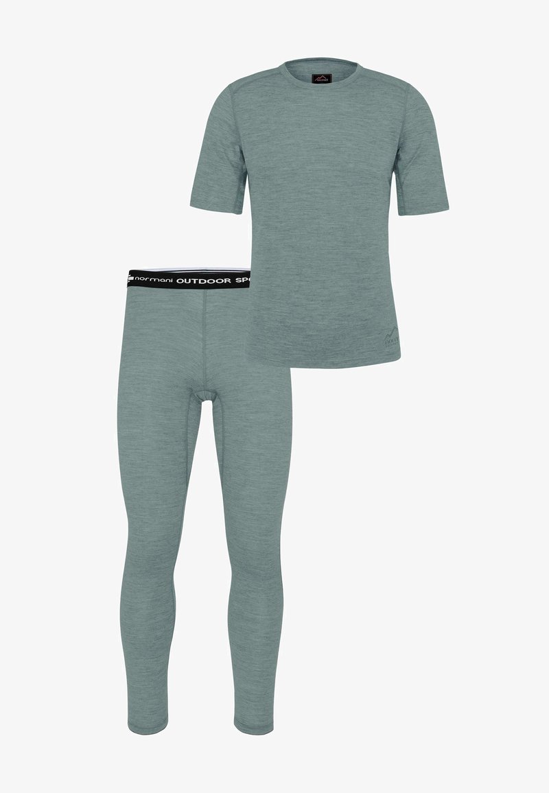 normani Outdoor Sports RWS MERINO FUNKTIONSUNTERWÄSCHE SET - Unterhose lang - blau
