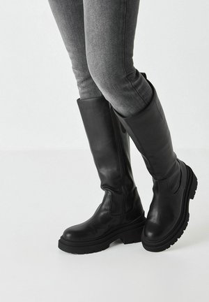 Tamaris Stivali con plateau - black