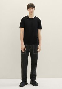 TOM TAILOR DENIM - 3 PACK - T-shirts basic - black Miniaturebillede 1