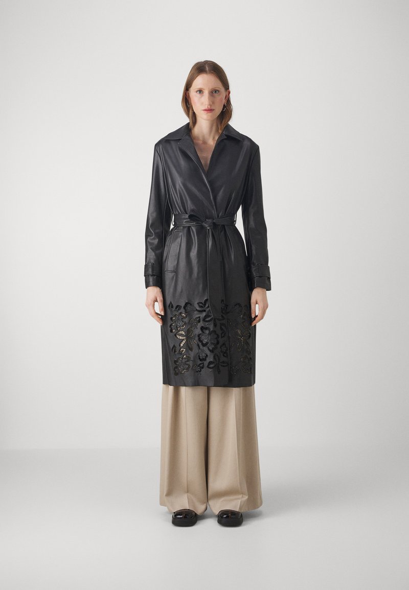 Trench Blauer Nero/Beige - Giacca Invernale Elegante In Nylon, Taglia L, Modello 25WBLDK03103