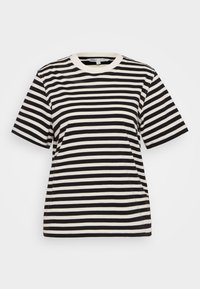ONLLIVINA STRIPE TEE - Apdrukāts T-krekls - cloud dancer/black
