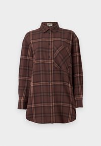 ONLJULIANA LOOSE CHECK SHIRT - Košilová halenka  - brown