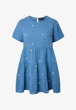 Pieces, MINI DRESS PCSASTINA MUSSELIN - Freizeitkleid - riverside