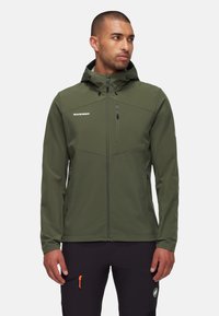 Mammut OUTDOOR SO HOODED - Giacca softshell - dark marsh
