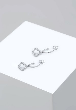 Elli HOOPS CLOVERLEAF - Pendientes - silver-coloured