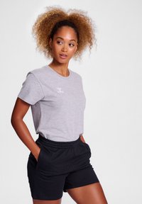 Hummel - Tricou basic - grey melange Imagine miniatură 1