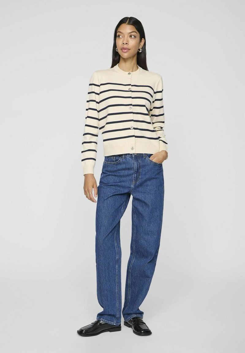 VILA VIKELLY JAF - Straight leg jeans - light grey denim/grijs denim/greydenim