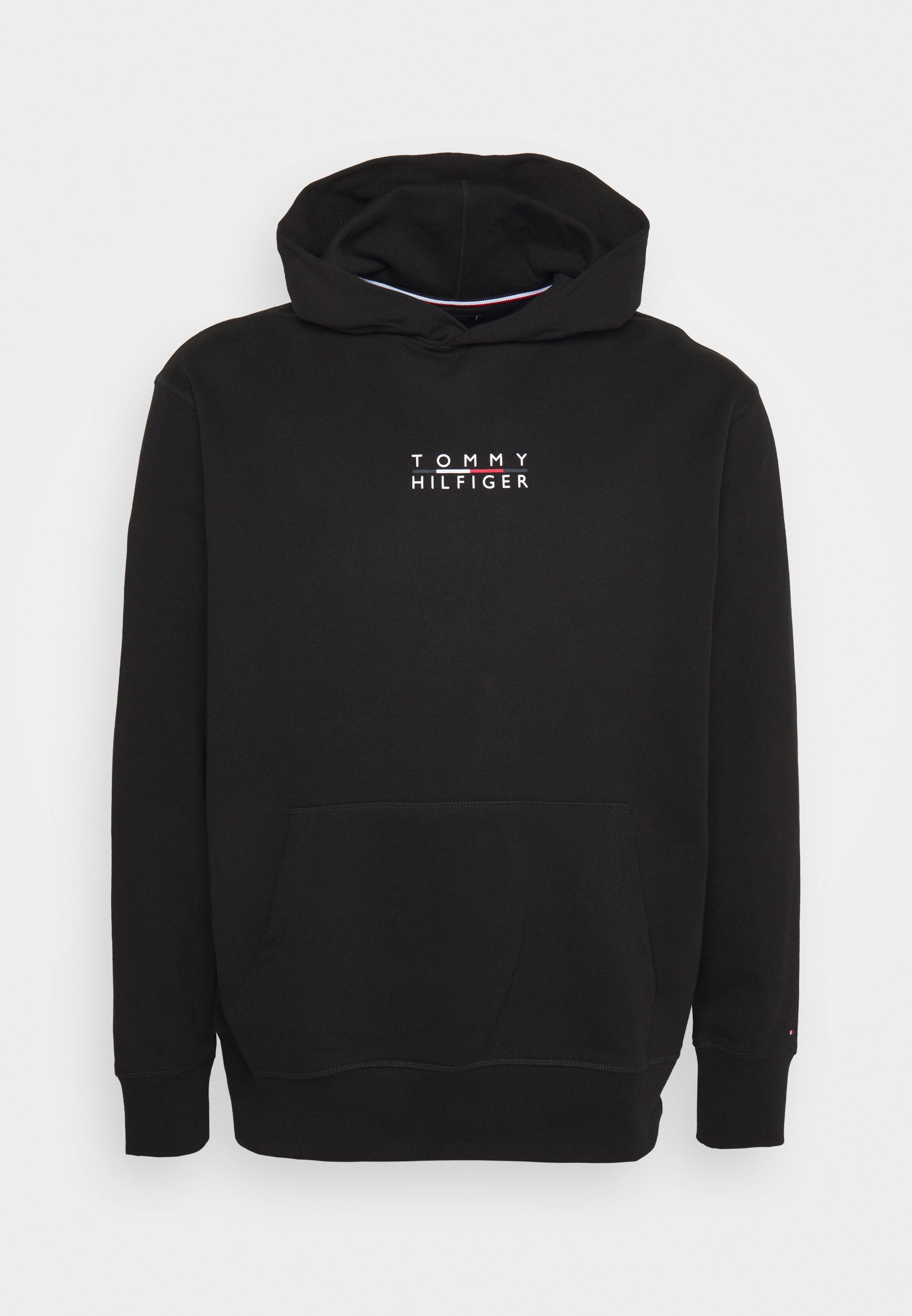 Tommy Hilfiger SQUARE LOGO HOODY - Sweatshirt - black - Zalando.ie