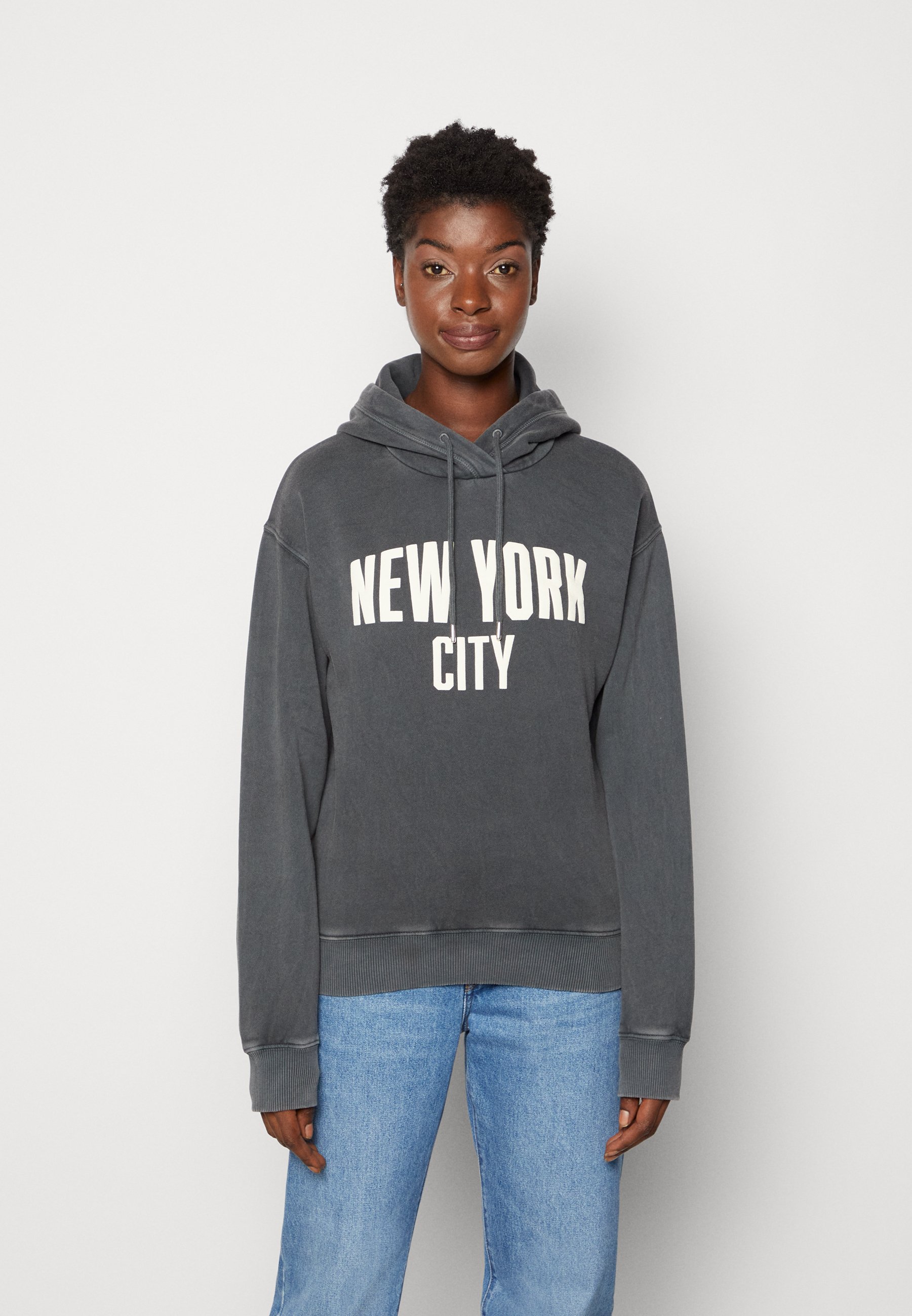 GANT NYC HOODIE - Sweatshirt - washed out black/noir - ZALANDO.FR