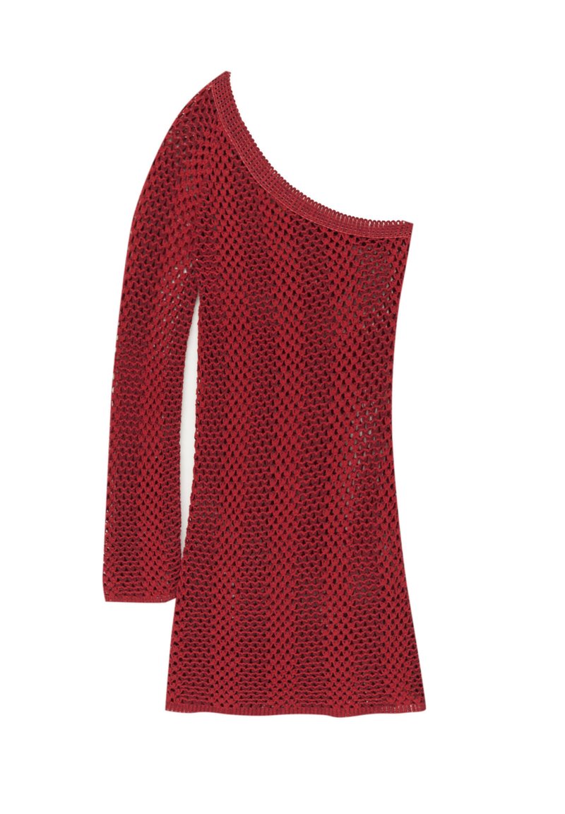 PULL&BEAR Gebreide jurk donkerrood