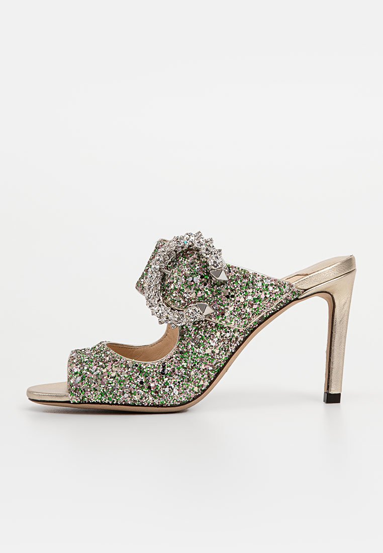 Jimmy Choo Muiltjes met hak zilverkleurig