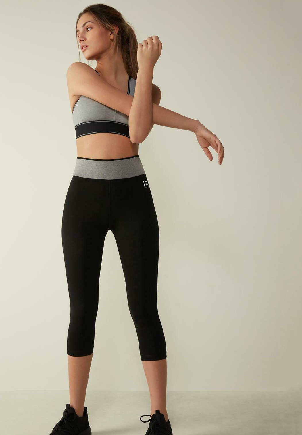 Intimissimi IN ACTION - Collant - black/mid grey melange/antracite - Zalando