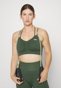 ICANIWILL DEFINE SEAMLESS SCRUNCH BRA - Sujetadores deportivos con sujeción media - autumn green