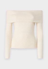 ONLKATIA OFF SHOULDER - Strikkegenser - whitecap gray