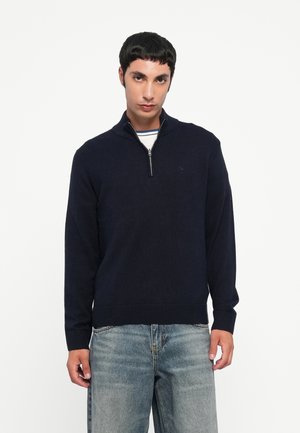 ICON QUARTER ZIP - Strickpullover - dark blue