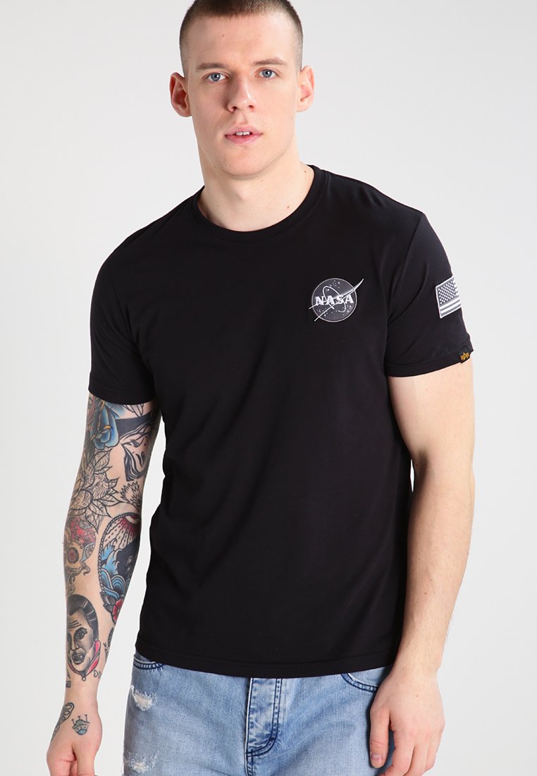 Alpha Industries - SPACE SHUTTLE T - T-shirt imprimé - black, Agrandir
