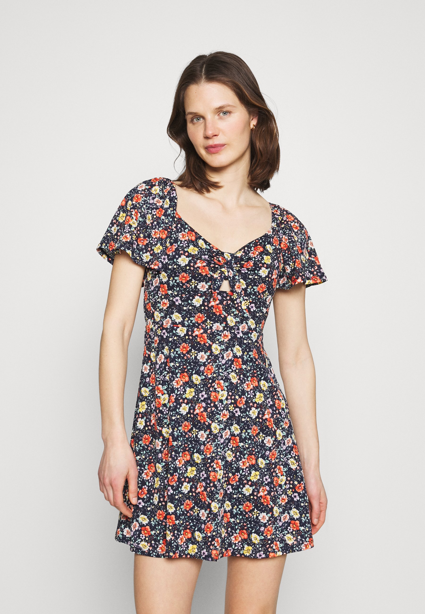 Springfield VESTIDO CORTO - Vestido informal - blue/multicolor - Zalando.es