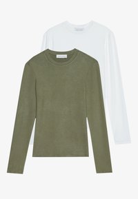2 PACK - Camiseta de manga larga -  green/off-white