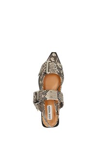 Steve Madden GRAND AVE - Ballerines à brides arrière - lt beige snake