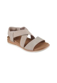 Skechers BOBS DESERT KISS  - Sandalias de cuña - beige