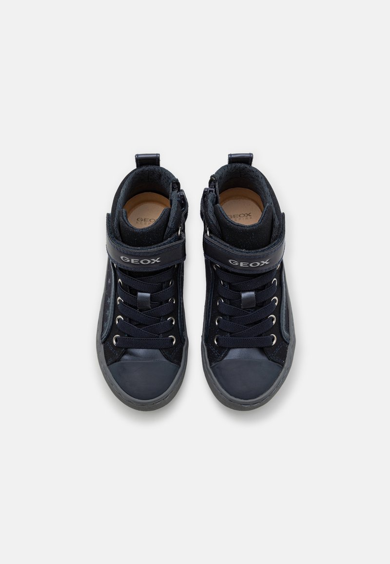 GEOX Junior Meisjes Mirroless Zip Hoge Top Sneakers Zwart